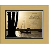 Brother Gift with You Have Touched My Life in Many Ways, By Being the Wonderful Brother You Are Poem. Boats at Dusk Photo, 8x10 Matted. Special Birthday or for Brother.