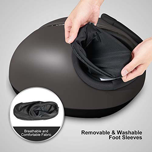 Shiatsu Foot & Leg Massager Machine Tespo Electric Deep Kneading Massage with Heat, Foot & Leg Air Compression, Relieve Foot Pain from Plantar Fasciitis, Improve Blood Circulation
