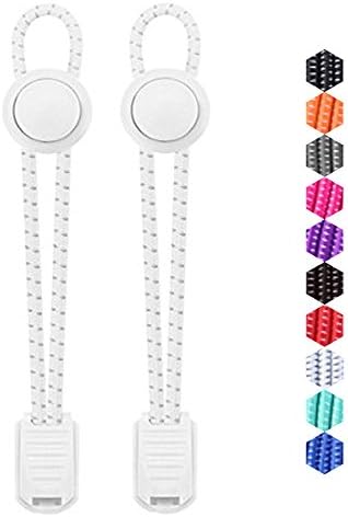Elastic Lock Shoelaces No Tie Shoe Laces Lock Laces for Men, Women, Adults, Kids Shoe (white)