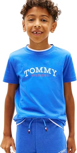 Bambino T-Shirt Maniche Monogram Graphic in Cotone, Blu (Empire Blue), 4 Anni