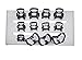 Rubber Dam Clamps Set of 12 with mounting Rack Dental Restorative Endodontic Stainless Steel Black Anti-reflection Matte Black Finish Ideal For Laser operating Dentist