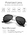 LUENX Aviator Sunglasses for Men Women Grey Non-Mirrored Metal Frame - UV 400 60MM with Accessories Classic style