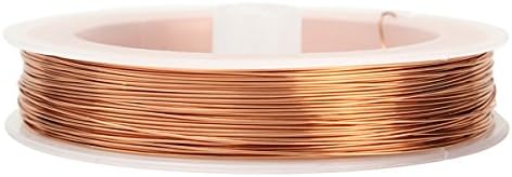 EsportsMJJ Spool Copper Wire 0.5mmx90m Enameled Copper Coil Magnet Wire, Gold