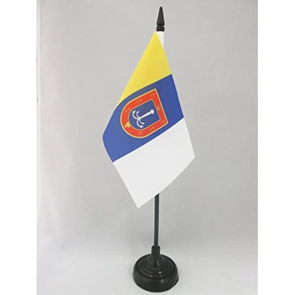 AZ FLAG - Odessa Oblast Table Flag 4'' x 6'' - Ukraine Odessan Office Mini Banner 100% Polyester 15 x 10 cm - Mini Desk Flag with 10'' Pole and Black Plastic Base