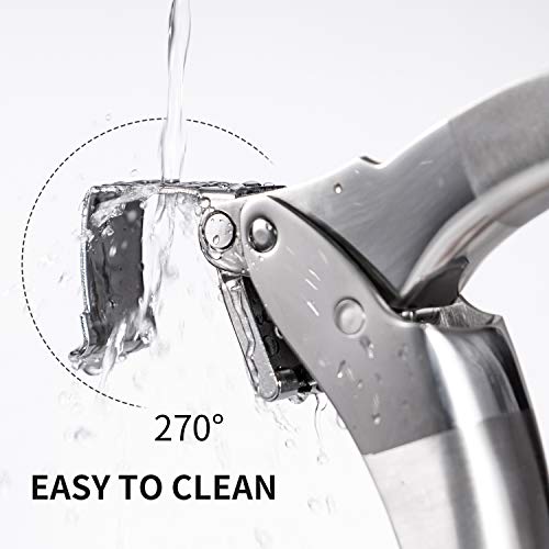 Premium Garlic Press Stainless Steel, Garlic Mincer Tool Set with