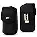 For MOTOROLA Droid Turbo 2 / Droid Maxx 2 Large Oversize Black Rugged Pouch Belt Clip Holster (Fits Best W Hybrid / Otterbox Case On) + Zoomazig Stylus