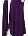 LL WSK1071 Womens Lightweight Sleeveless Draped Open Cardigan XXXL DARK_PURPLE