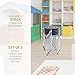 Pearington 16 Gauge Steel Classroom Furniture Stools for Kids; Multipurpose Stool Chairs; Flexible Seating; Stacking Stools- Set of 5, Black and Silver