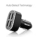 Car Charger,Mopower 40W 8A 4-Port USB Car Charger with Auto Detect Technology for iPhone 6 5S 4S,iPad 4,iPad mini, Samsung Galaxy S4 S3 S5,GPS and Smart Devices Black