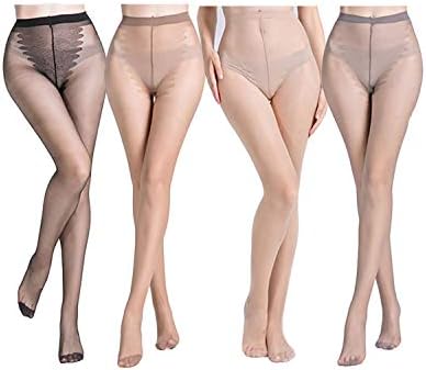pantyhose for women 4 pairs butterfly pattern crotch 15 Denier sheer stockings full length Reinforced tights