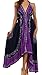 Sakkas Serenity Embroidered Batik Halter Dress