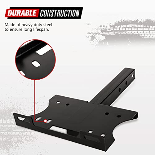 FIERYRED Winch Cradle Winch Mounting Plate Universal 2" Trailer Hitch