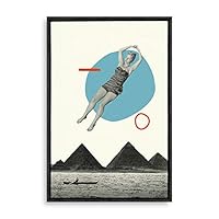 Framed Canvas Wall Art Abstract Colorful Canvas Prints Home Artwork Decoration for Living Room,Bedroom - 16x24 inches