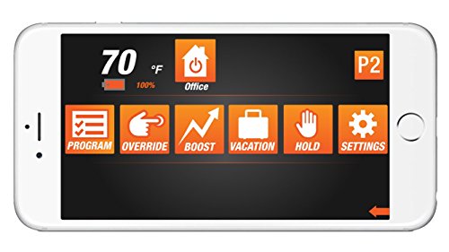 King Electric ATMOZ1-240-WIFI Wi-Fi Programmable Line Voltage Thermostat, White - Thumbnail 2