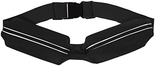 Running Waist Belt Case:Heikaa Double Pockets Waist Pack For iPhone 5/5s/5SE/6/6s/6 Plus and Other Smartphones up to 6 Inches.100% Water Resistant and Elastic with Reflective Strip for Safety