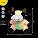 BSTAOFY 8'' Light up Dairy Cow Stuffed Animal Glow Milk Cattle LED Plush Toy Afraid of Dark Birthday Gift for Kids on Christmas Holidays