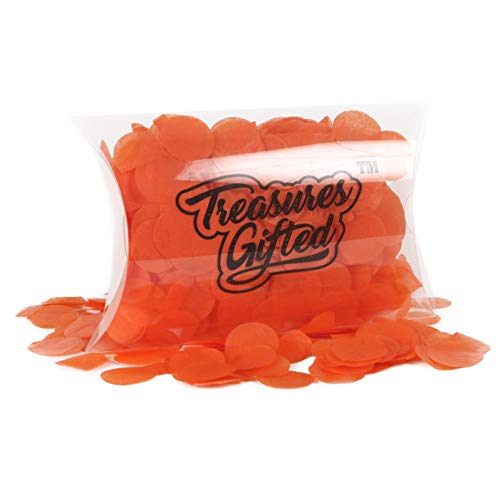 Orange Tissue Paper Circle Confetti 1 Inch Large Dots Table Sprinkles Woodland Party Supplies for Graduation Little Pumpkin Baby Shower Halloween Birthday Party Decorations