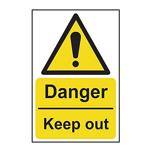 Spectrum Industrial 11228 WARNING Unauthorised Parking Safety Sign, Self-Adhesive Vinyl, 400mm x 600mm, Multi-Colour, 200 x 300 mm