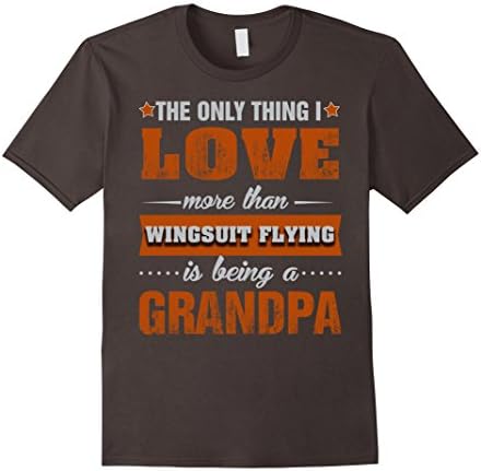 Mens Wingsuit Flying Shirts Wingsuit Flying Grandpa T-shirt Medium Asphalt