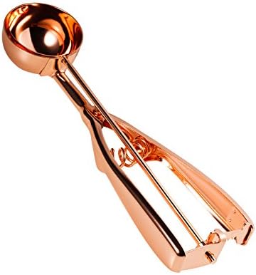 Cookie Scoop Copper Stainless Steel Ice Cream Scoop Mini Trigger Cookie Dough Scoop 40mm,2-YEAR Warranty