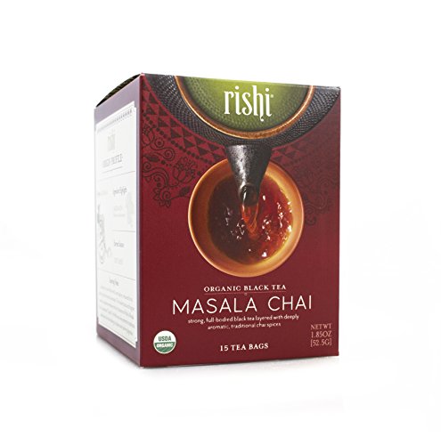 Click Here to See More Images Rishi Tea Organic Masala Chai Tea Bags, 15 Count (Pack of 6)