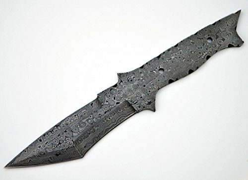 Damascus Tactical Tanto High Carbon Steel Japanese Blank Blade Knife Knives Samurai