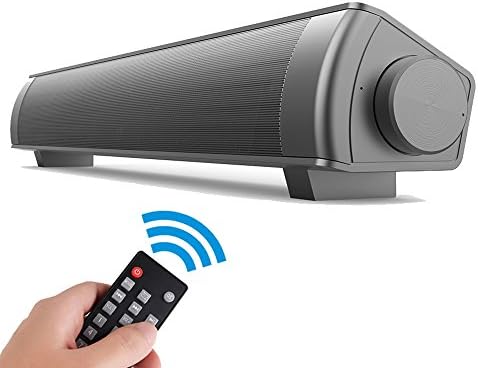 EWEMOSI Bluetooth Sound Bar - Wireless Speaker Audio Stereo System - Built in MIC Strong Bass - Home Theater Soundbar for Smartphones Computer Tablet Outdoor