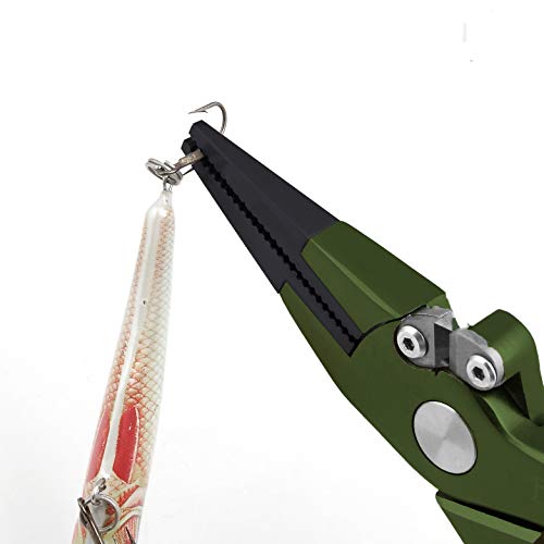 BITE Angelzubehör, professionelle Aluminium-Salzwasser-Angelzange, federbelastete Gummi-Einsatzgriffe… – Bild 7