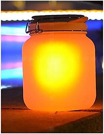 Mingyaa Color-Changing Solar Sun Jar LED Night Light, Outdoor Garden Lamp Lights, Baby Solar Lamps Nightlight,Solar Floating Pond Pool Rotate RGB Lamp
