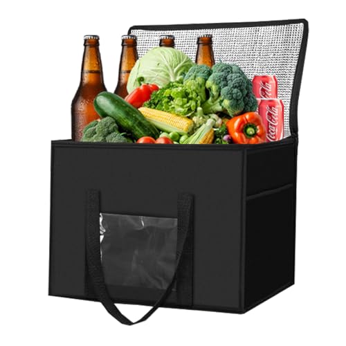 JINGTOPS Insulated Bag 50 Litres Large Foldable Car Cooler Bag for Barbecue, Camping, Picnic, Shopping, 45 x 31 x 36 cm