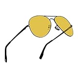 Mens Womens Classic Retro Night Vision Polarized Yellow Driving Glasses Anti-glare Rain Day Sun Glasses