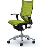 オカムラ オフィスチェア バロン ハイバック 可動肘 座メッシュ ライムグリーン  CP85AR-FDH6