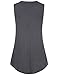 Laksmi Womens Sleeveless Tunic Top,Solid Color V Neck A Line Casual Office Tank (X-Large, Colorful Grey)