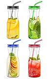 Tritan Water Bottle With Straw by SimpleHH: BPA Free Cold Drink / Water Container | 33oz Dishwasher-Safe Tumbler | Extra Wide Mouth w/ Easy Twist Lid