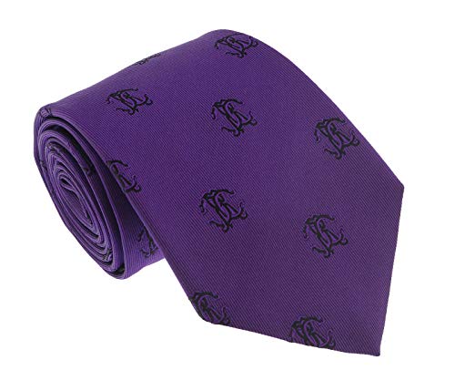 Roberto Cavalli ESZ034 02000 Purple Logo Medallion Tie for Mens