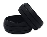 Vin Zen Silicone Wedding Ring for Men | Best Rubber Rings Black Camo White Grey Blue Bronze Navy Pink - Comfort Flexible Thin Bands Active Life