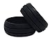 Mens Silicone Rubber Wedding Band Ring Double Groove Sure Fit By VinZen Black White Silver Pink