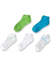 Fruit of the Loom - Calcetines para niña (corte bajo, media almohadilla, 10 unidades)