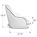 Leader Accessories Pontoon Captains Bucket Seat Boat Seat (White/Navy Blue piping)