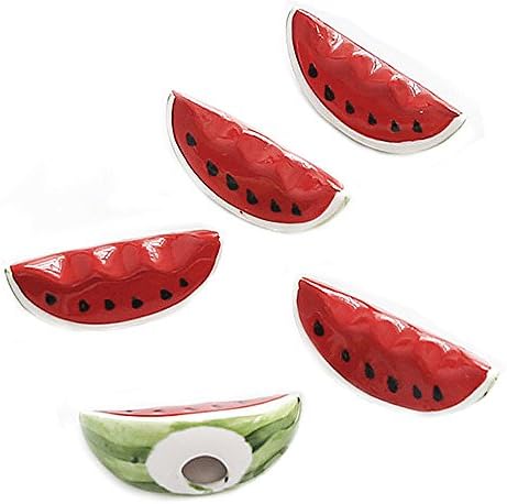 5PCS Ceramics Watermelon Pen Holders,Chopsticks Holders,Table Decoration