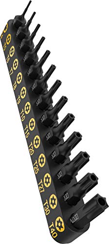 LEXIVON Torx Bit Set 13-Piece T4, T5, T6, T7, T8, T9, T10, T15, T20, T25, T27, T30, T40, Tamper Resistant Bit Set, for Bosch, Makita, Milwaukee and Other Drills (LX-301)