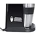 Mixpresso Black Personal Single Serve Coffee Maker with 14oz Travel Mug, Drip Small Coffee Maker with Auto Shut Off, Reusable Filter, Works with Ground Coffee Only – Not for K-Cup Pods