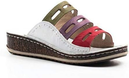 3 color stitching sandals