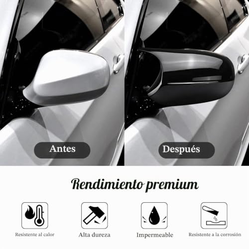 Asasytal Side Mirror Cap, Car Accessories Compatible with BMW E90 E91 E92 E93 E81 E82 E87 E88 LCI Facelifted Model Rear View Cap, Glossy Black,1 Pair