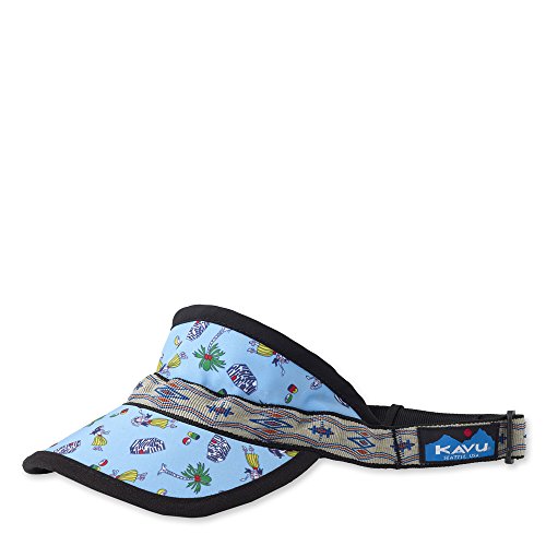 KAVU Synthetic Strap Visor Fishing Hat, Hula Girls, One Size in
