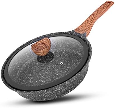 YONGJUN Maifan Stone Flat Bottom Deep Frying Pan, Frying Pan, 30cm Steak Frying Pan, Nonstick, Induction Cooker Pancake Pan 12 Inch