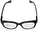 Peepers by PeeperSpecs Women's Blue Light Blocking Reading Glasses & No Correction Eyewear-Center Stage Oversized, Black-Original Lens, 52 mm + 1