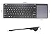 LIIR Wireless Bluetooth Keyboard with Multi Touchpad,Touch Keyboard for Windows, Linux /Android IOS Tablet PC/ Galaxy Tabs& Smart Phone (black )no battery