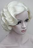 StrongBeauty Vintage Marilyn Monroe Cosplay Wig Short Wavy Flapper Wig