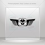 Stickers Decal Skull Wings Emblem Car door Hobbies Sports car Durable Racing (3 X 1.04 In)